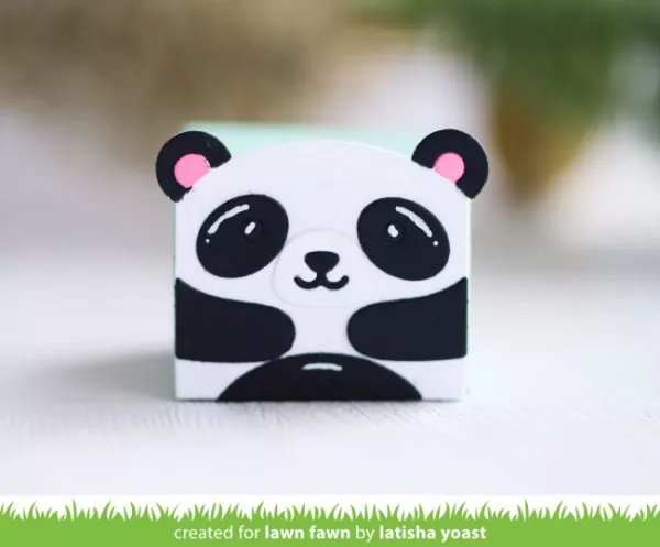 Tiny Gift Box Panda and Bear Add-On Stanzen Lawn Cuts Lawn Fawn 2