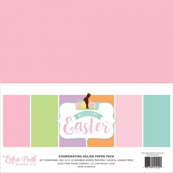 echo park Welcome Easter 12x12 inch coordinating solids