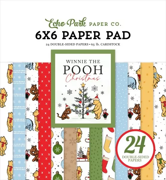 echo park Winnie The Pooh Christmas 6x6 inch paper pad