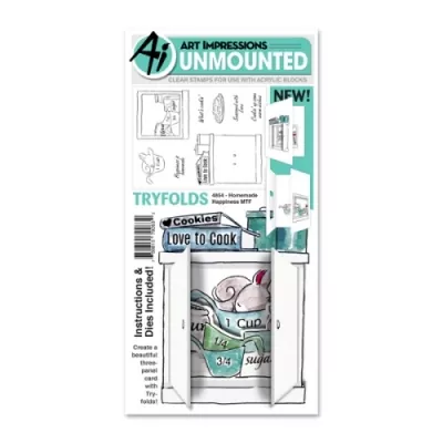 art impression tryfolds clear stamps dies homemade happiness MTF 4854