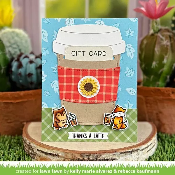 Coffee Cup Gift Card Holder Stanzen Lawn Fawn 1