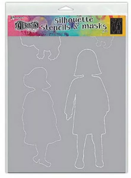 dylusions Silhouette Stencil & Mask dyan reaveley Edith