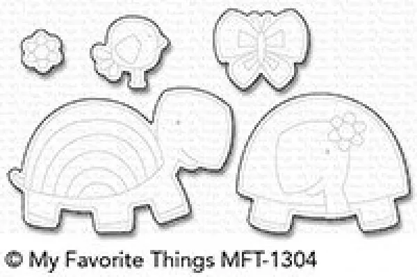mft 1304 my favorite things die namics too cute turtles