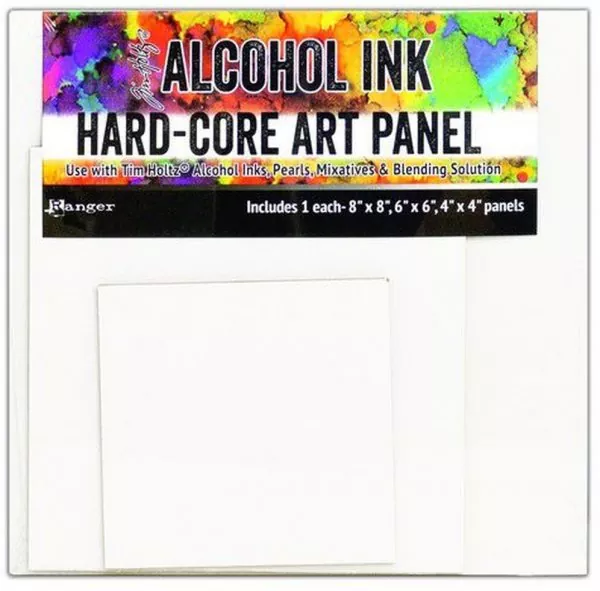 8"x8", 6"x6", 4"x4" Alcohol Ink Hard-Core Art Panel tim Holtz Ranger
