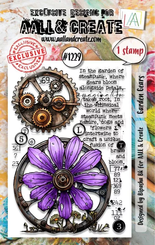 aall create clear stamp Garden Gears