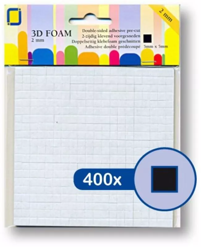 3D Foam Black 5 mm x 5 mm x 2 mm JEJE Produkt