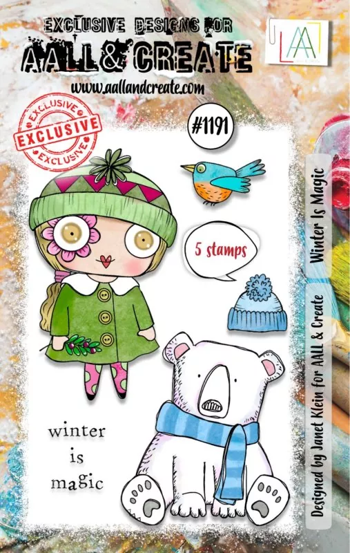 aall create clear stamp Winter is Magic