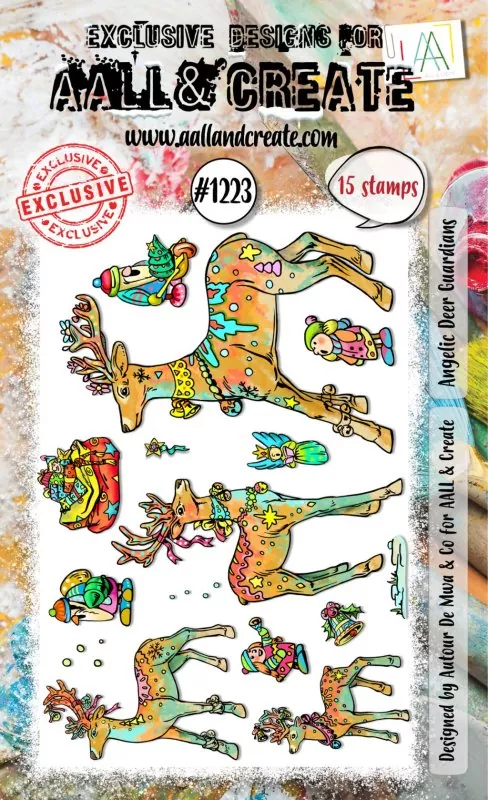 aall create clear stamp Angelic Deer Guardians