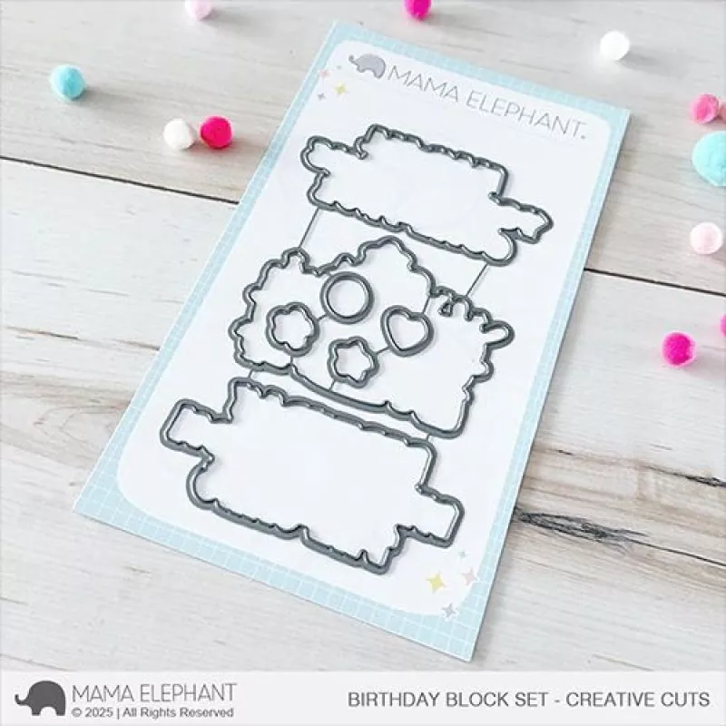 Birthday Block Set Stanzen Creative Cuts Mama Elephant