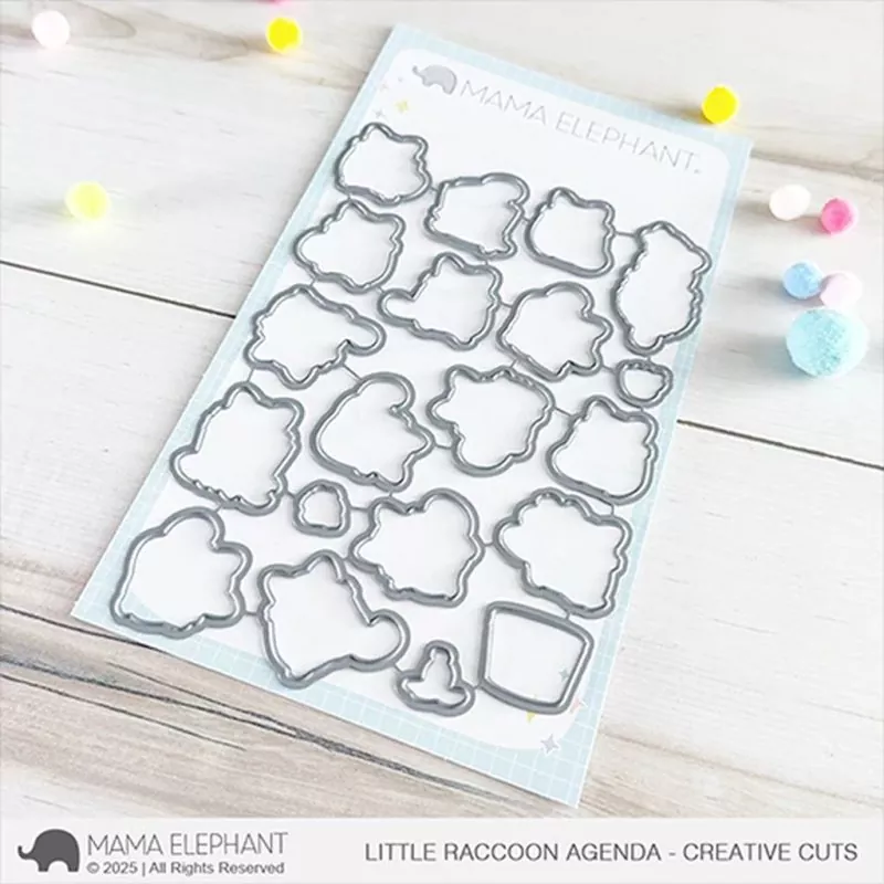 Little Raccoon Agenda Stanzen Creative Cuts Mama Elephant