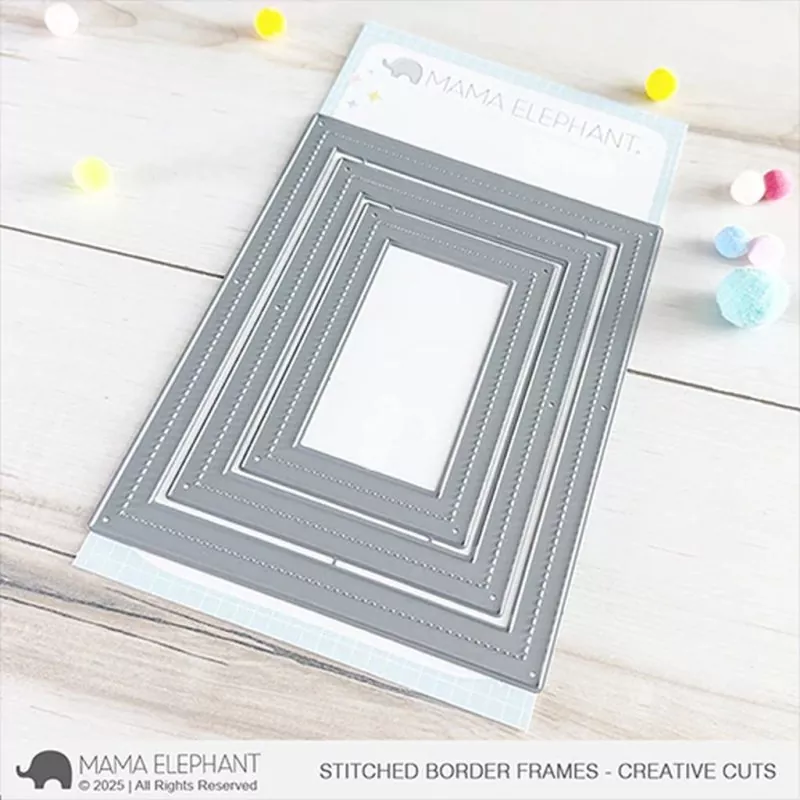 Stitched Border Frames Stanzen Creative Cuts Mama Elephant