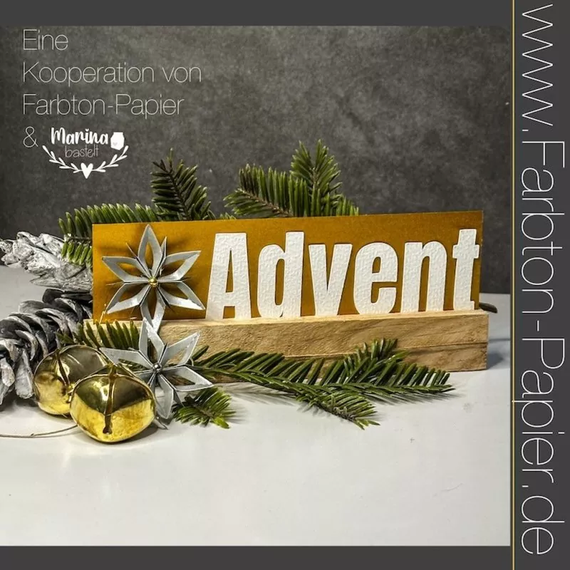 Advent Stanzenset FarbTon Papier