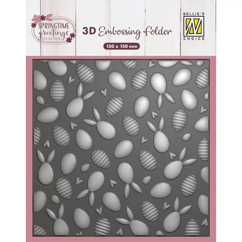 Bunnies and Eggs 3D Embossing Folder von Nellie's Choice