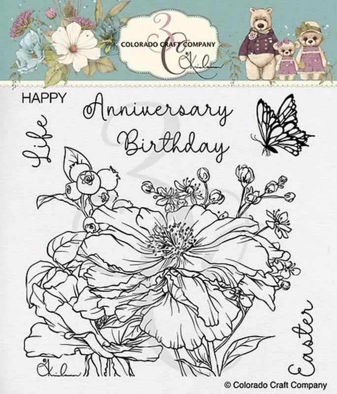 Happy Peony Stamp & Die Bundle Colorado Craft Company