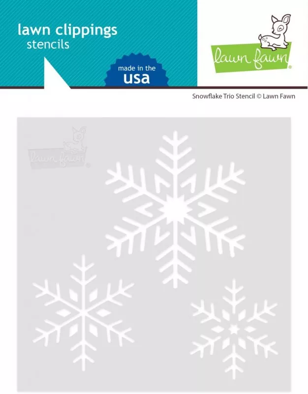 Snowflake Trio Stencil Schablone Lawn Fawn