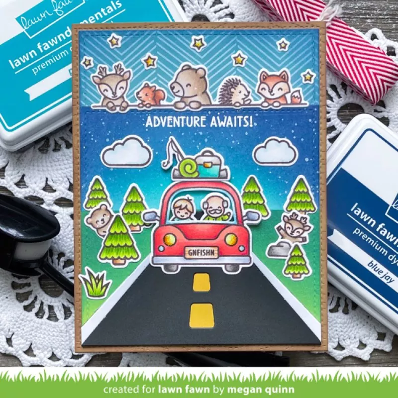 Car Critters Road Trip Add-On Clear Stamps Lawn Fawn 5