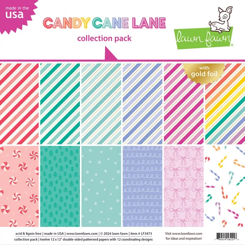 Candy Cane Lane Papier Collection Pack Lawn Fawn