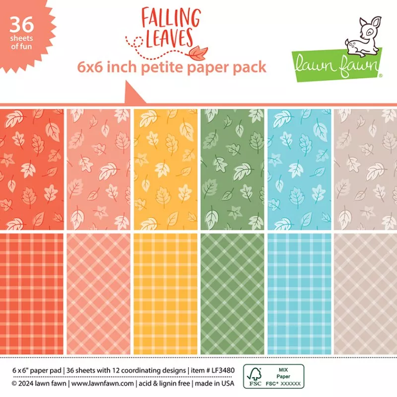 Falling Leaves Petite Paper Pack 6x6 Lawn Fawn