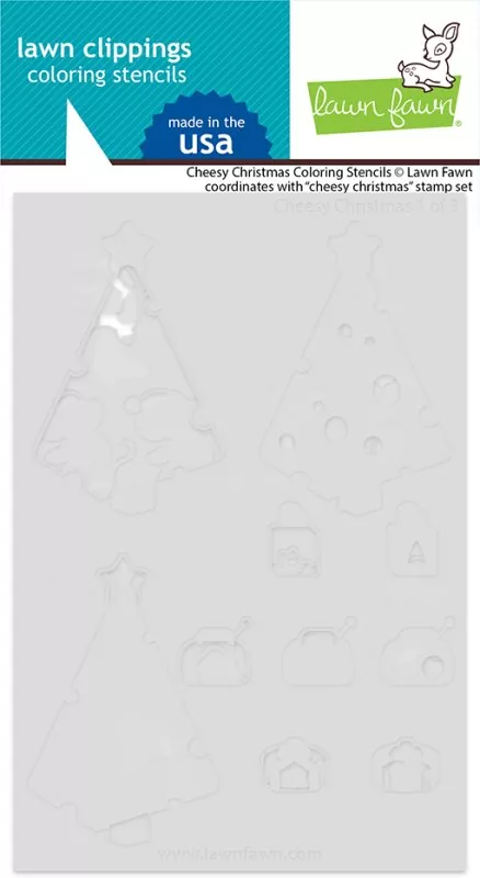 Cheesy Christmas Coloring Stencils Schablonen Lawn Fawn