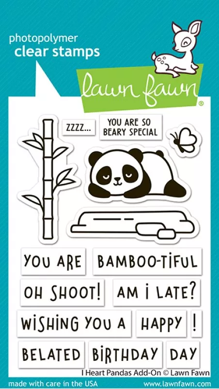 I Heart Pandas Add-On Stempel Lawn Fawn