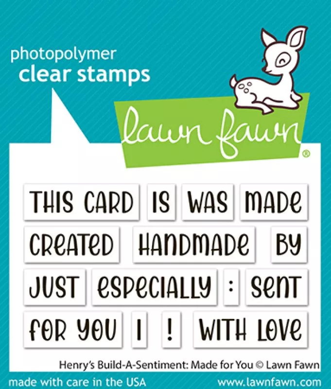 Henry's Build-a-Sentiment: Made For You Stempel Lawn Fawn