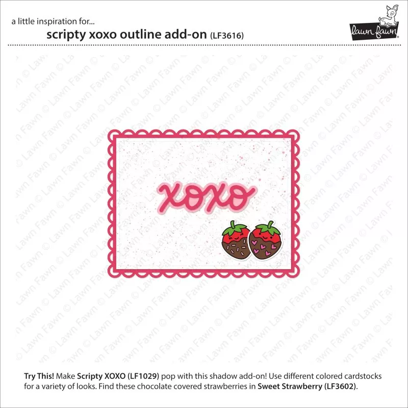 Scripty XOXO Outline Add-On Stanzen Lawn Fawn 1