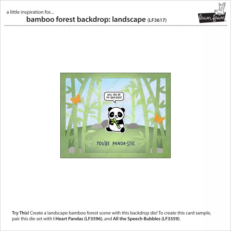 Bamboo Forest Backdrop: Landscape Stanzen Lawn Fawn 1