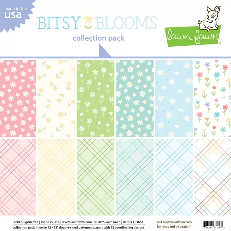 Bitsy Blooms Papier Collection Pack Lawn Fawn