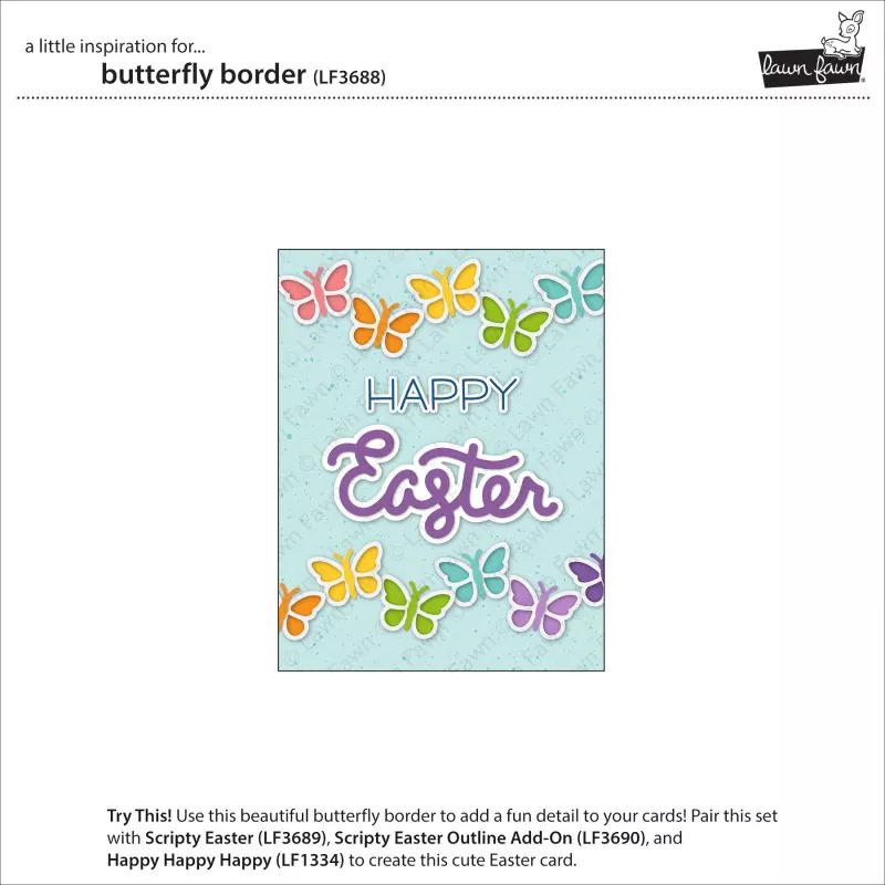 Butterfly Border Stanzen Lawn Fawn 1