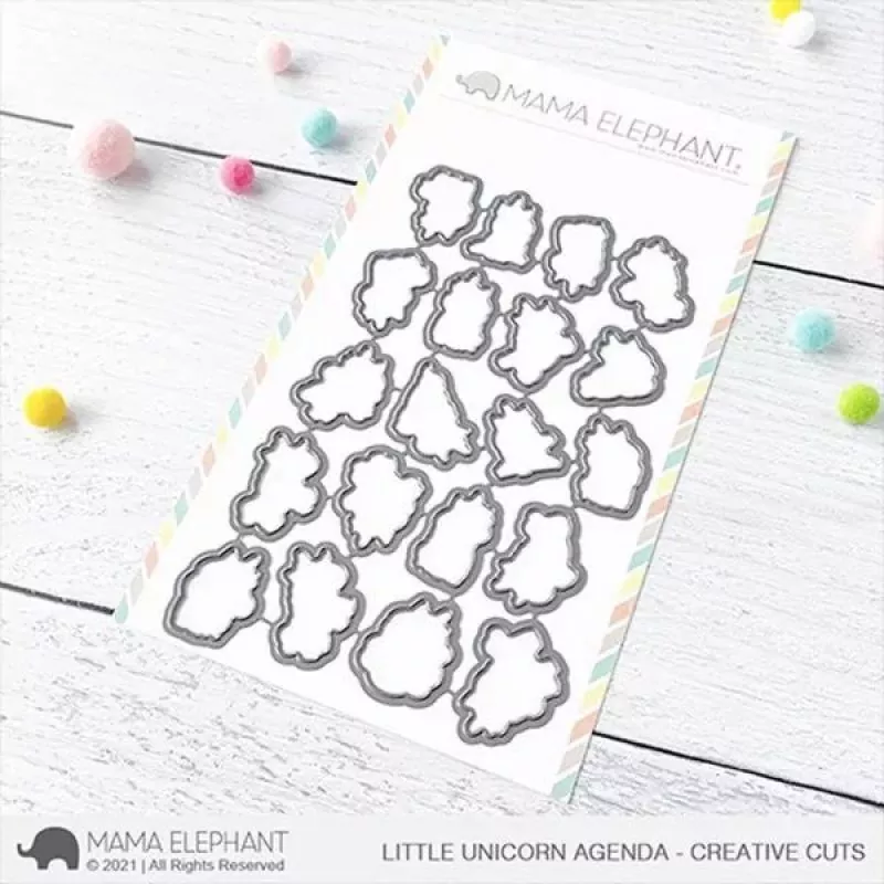 Little Unicorn Agenda Mama Elephant Stamp & Die Bundle 1