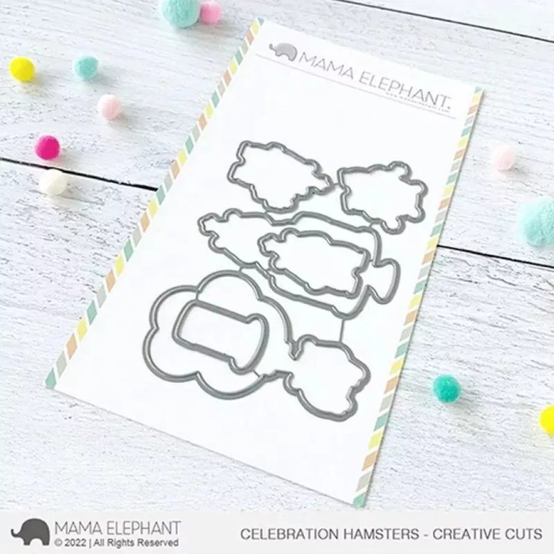 Celebration Hamsters Mama Elephant Stamp & Die Bundle 1