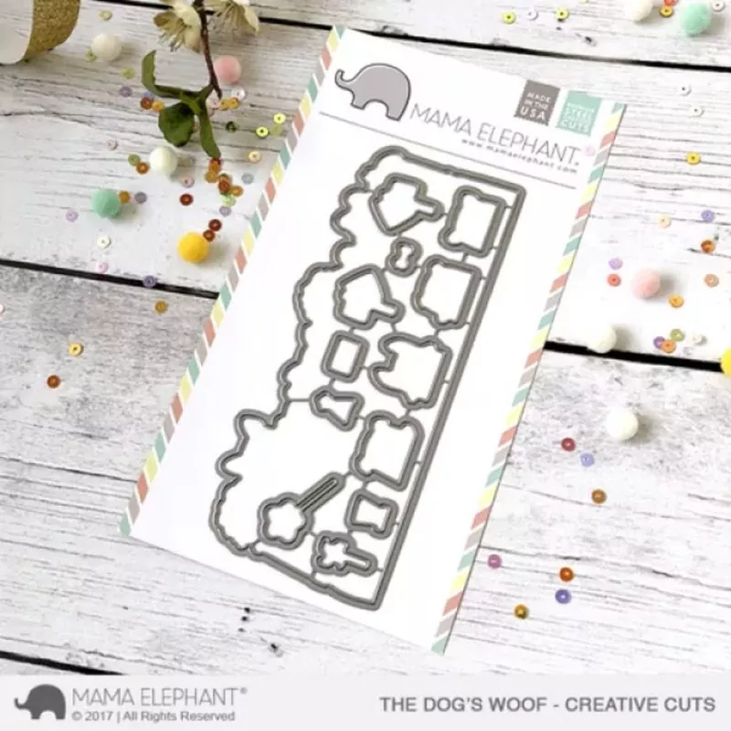 The Dog's Woof Mama Elephant Stamp & Die Bundle 1