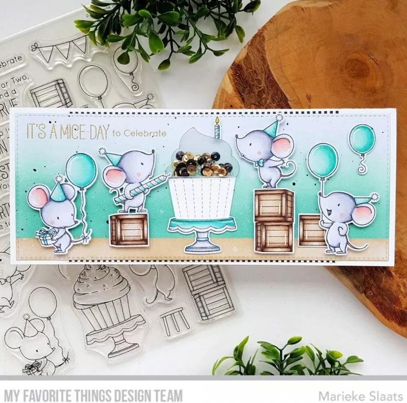 Mice Day to Celebrate Clear Stamps My Favorite Things Projekt 1