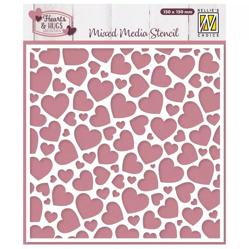 Nellie's Choice stencil Pop Up Hearts