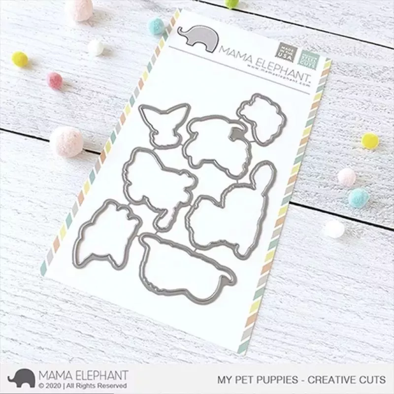 My Pet Puppies Mama Elephant Stamp & Die Bundle 1