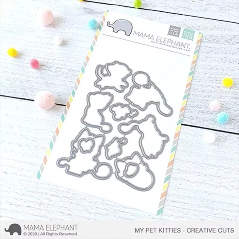 My Pet Kitties Mama Elephant Stamp & Die Bundle 1