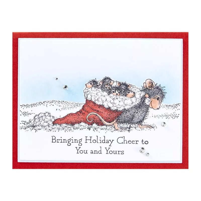 House-Mouse Christmas Friends Spellbinders Gummistempel 2