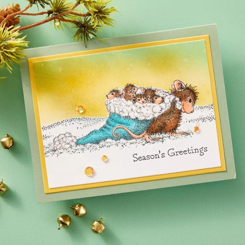 House-Mouse Christmas Friends Spellbinders Gummistempel 3