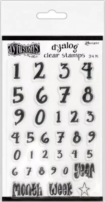 Ranger Dylusions Clear Stamps Numerology