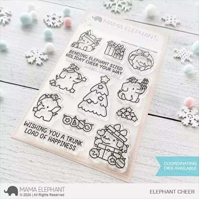 Elephant Cheer Mama Elephant Stamp & Die Bundle