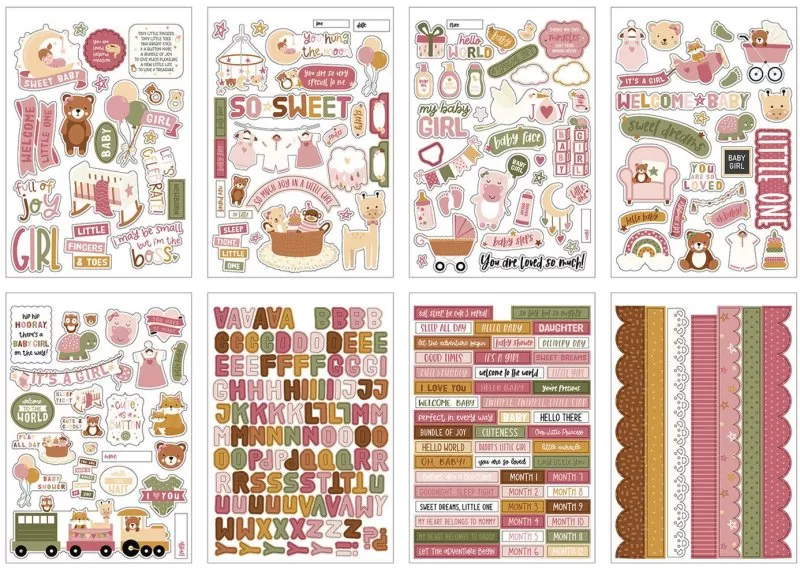 echo park Special Delivery Baby Girl Sticker Book 1