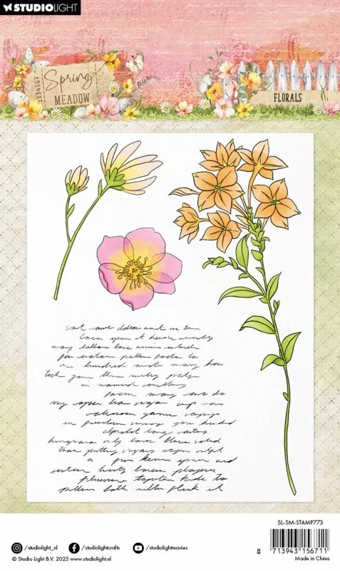 Spring Meadow Florals studio light clearstamps 1