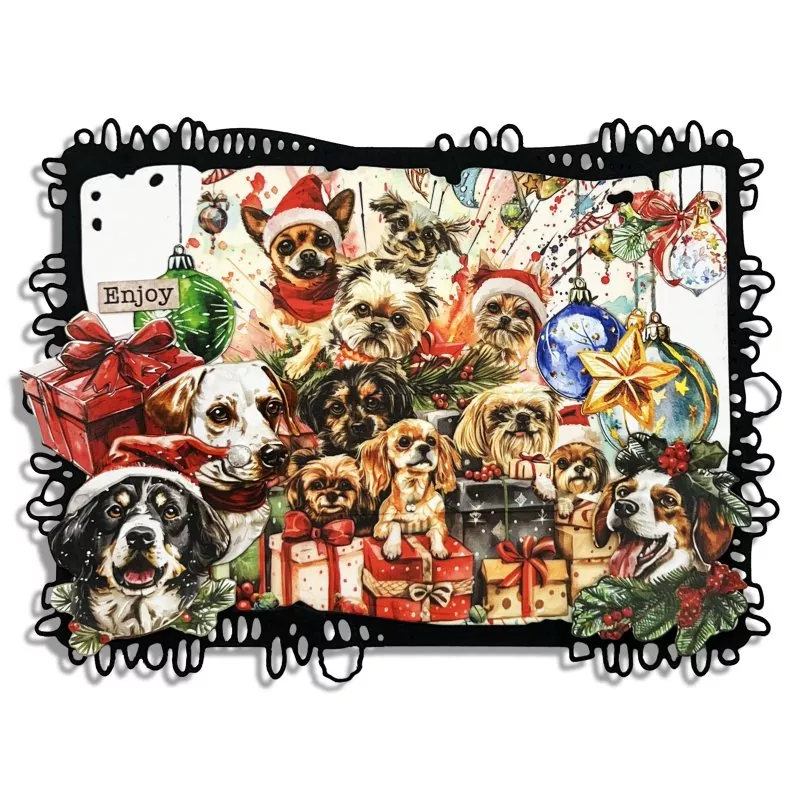 Santa's Pups #69 Ephemera Die Cut Embellishment AALL & Create 1