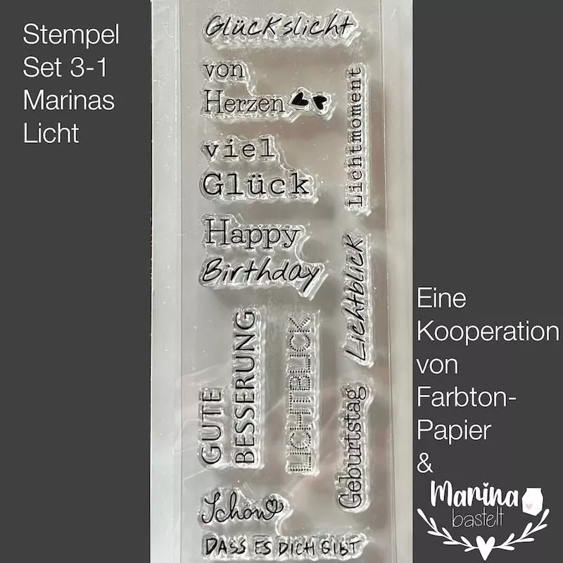 Stempel Set für Marinas Licht 3-1 Stempel - FarbTon Papier