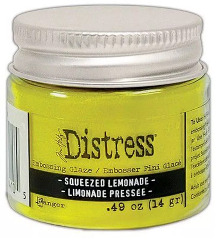 ranger distress embossing glaze Squeezed Lemonade tim holtz