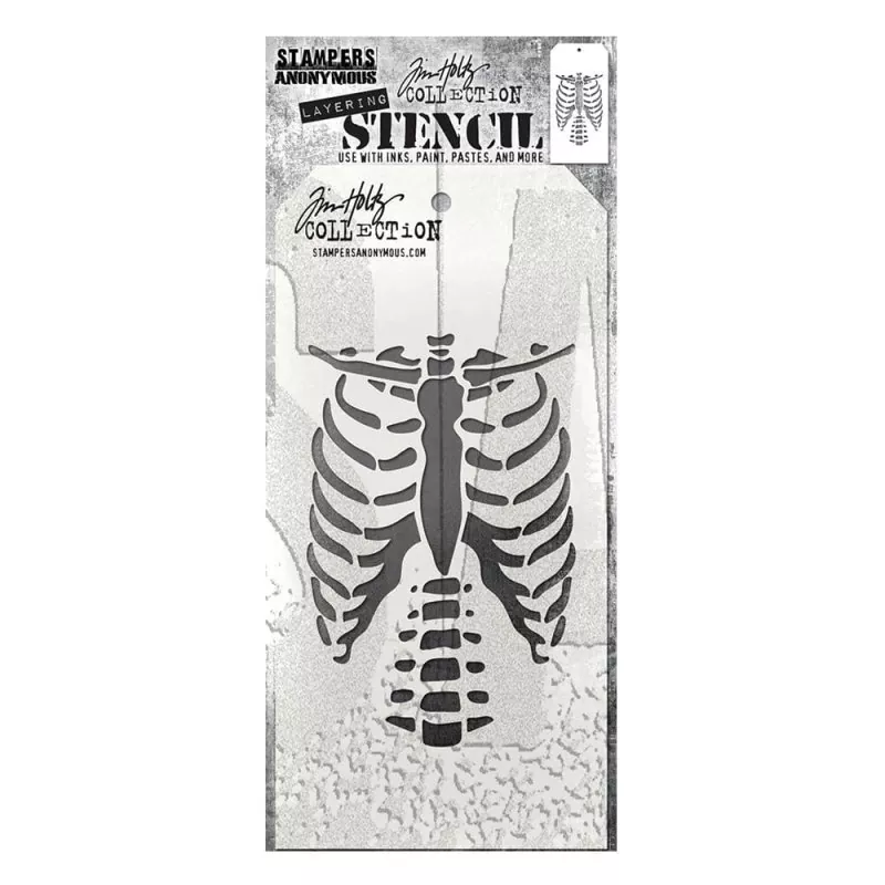 Tim Holtz Bones Layering Schablone Stencil Stampers Anonymous