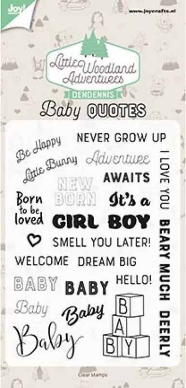 baby texte clear stamps joycrafts