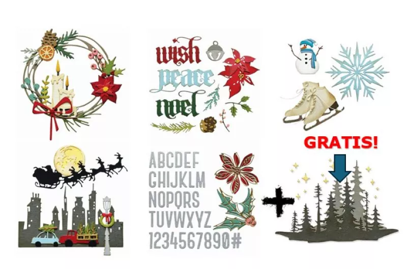 Exklusiv Bundle Tim Holtz Vault Christmas Collektion Sizzix