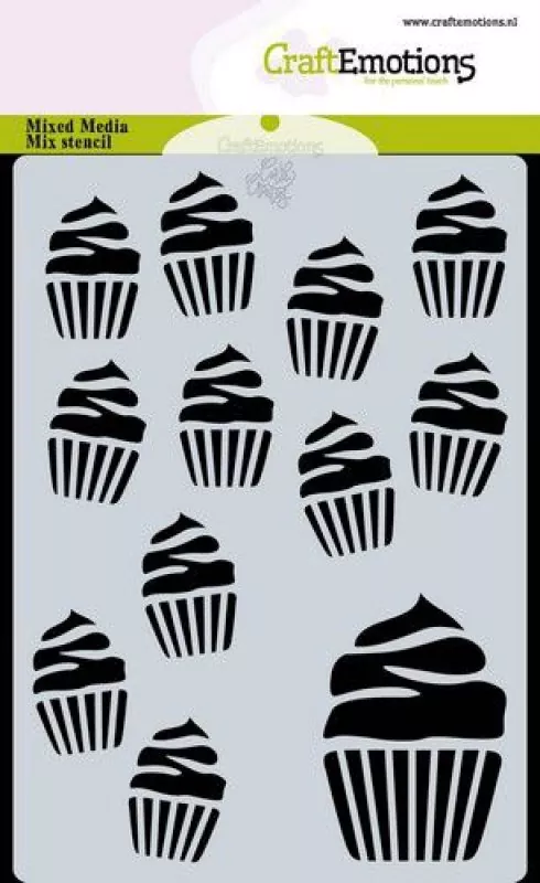 Cupcakes A6 Stencil Craftemotions