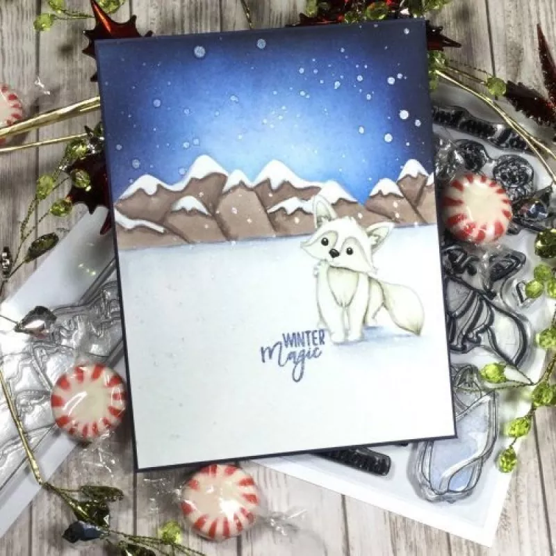 ldrs creative arctic snowfall clear stamps 3112 1